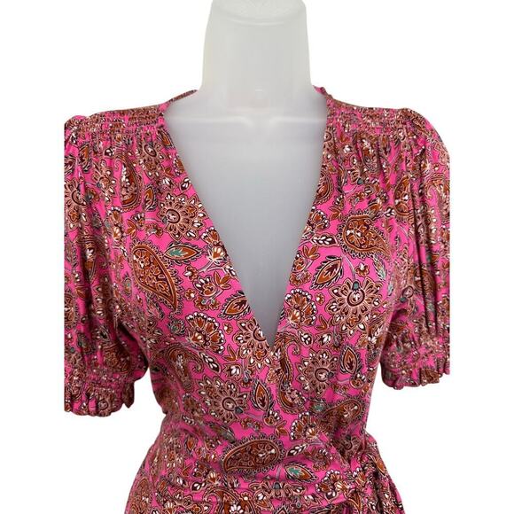 Boden Opulent Pome Ruffle Wrap Jersey Mini Dress Size 2 NWT - Picture 12 of 16